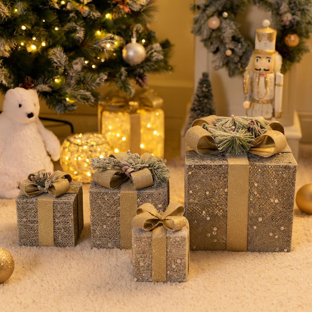 Frosted Pine LED Gift Box Set Luxury Casa