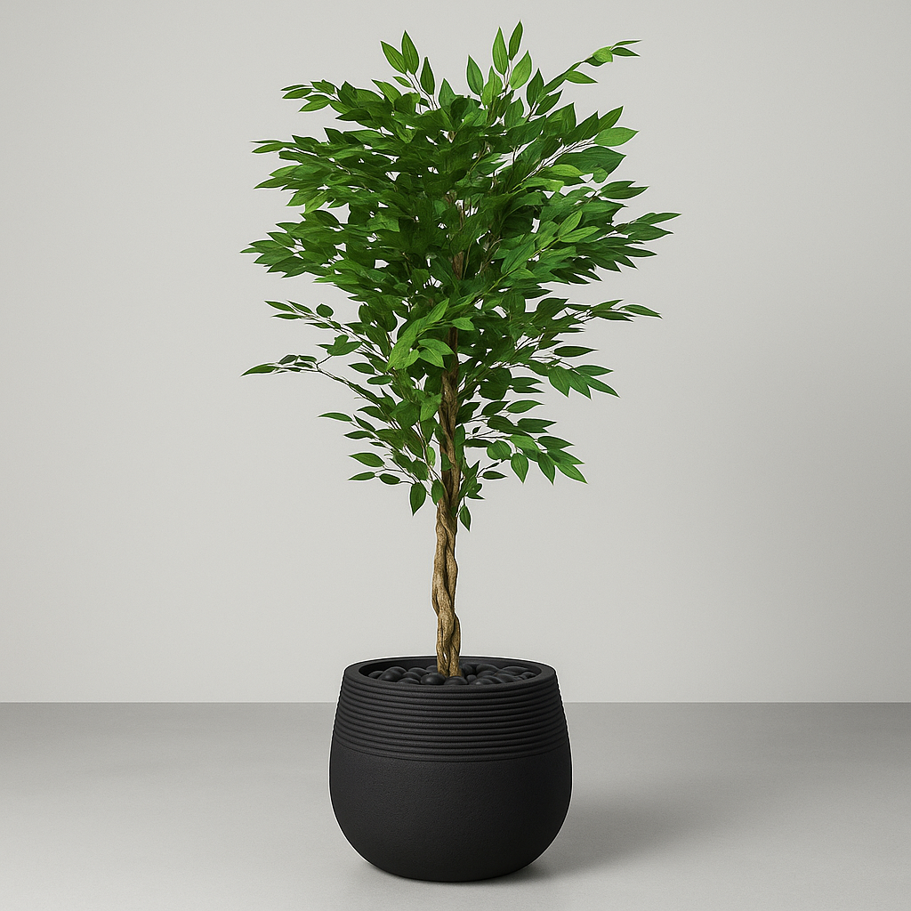 Artificial Ficus Tree With Natural Wooden Trunk 180 cm Luxury Casa