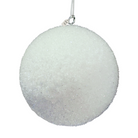 White Glitter Christmas Baubles Luxury Casa