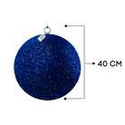 Blue Glitter Christmas Baubles Luxury Casa