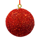 Red Glitter Christmas Baubles Luxury Casa