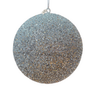 Silver Glitter Christmas Baubles Luxury Casa