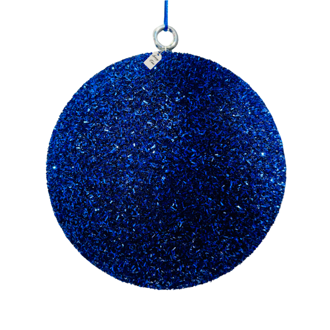 Blue Glitter Christmas Baubles Luxury Casa