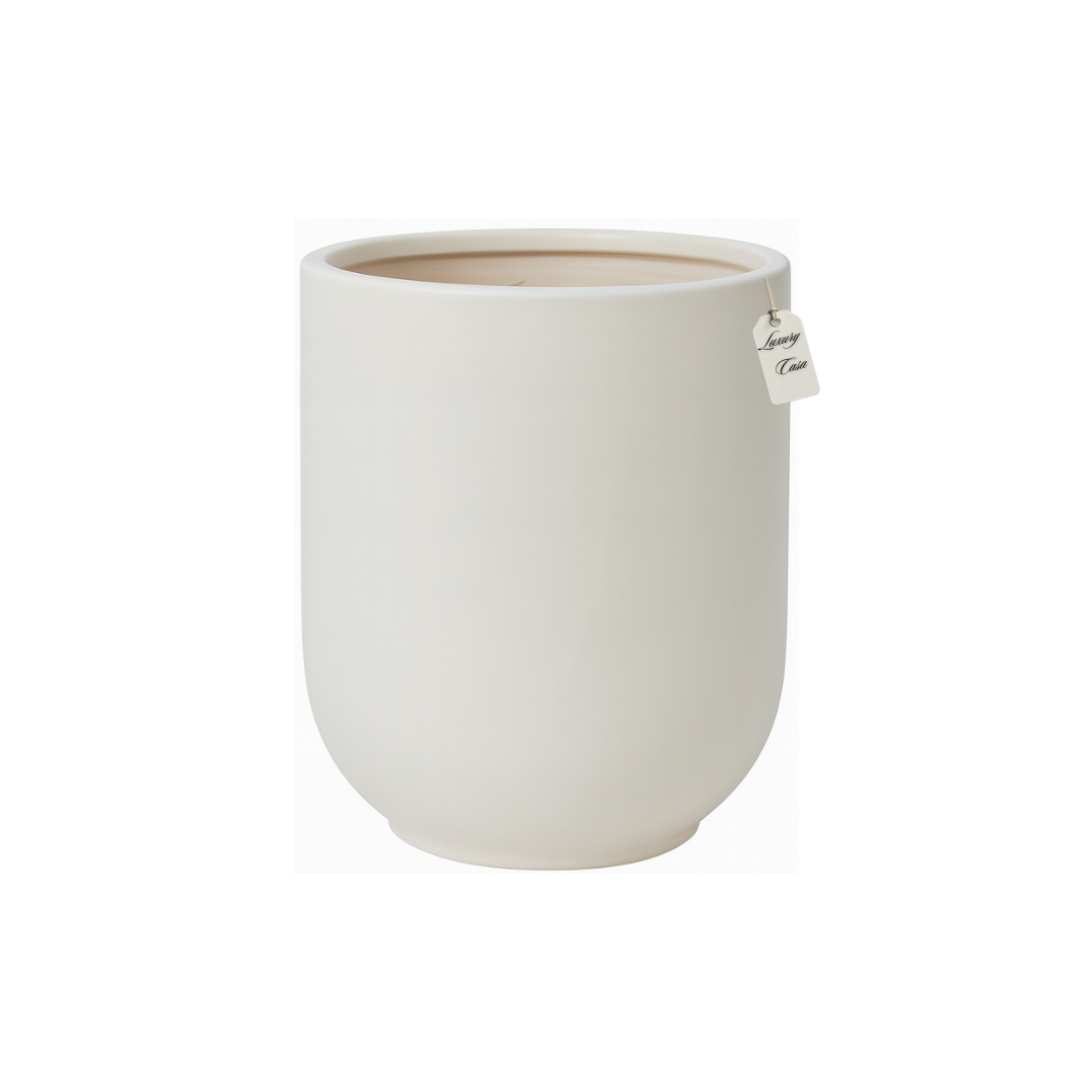 Minimalist Smooth Round Planter – Modern Decorative Pot - Small Luxury Casa