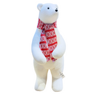 Standing Polar Bear Decoration with Scarf Luxury Casa