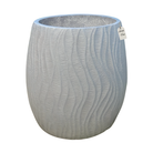 Wave Pattern Textured Planter – Modern Decorative Pot - Large Luxury Casa