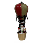 Santa Hot Air Balloon LED Decoration – Gold Glitter Design Luxury Casa
