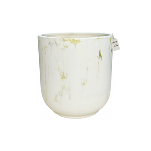 Marble Effect Planter with Gold Veins – Modern Decorative Pot - Small