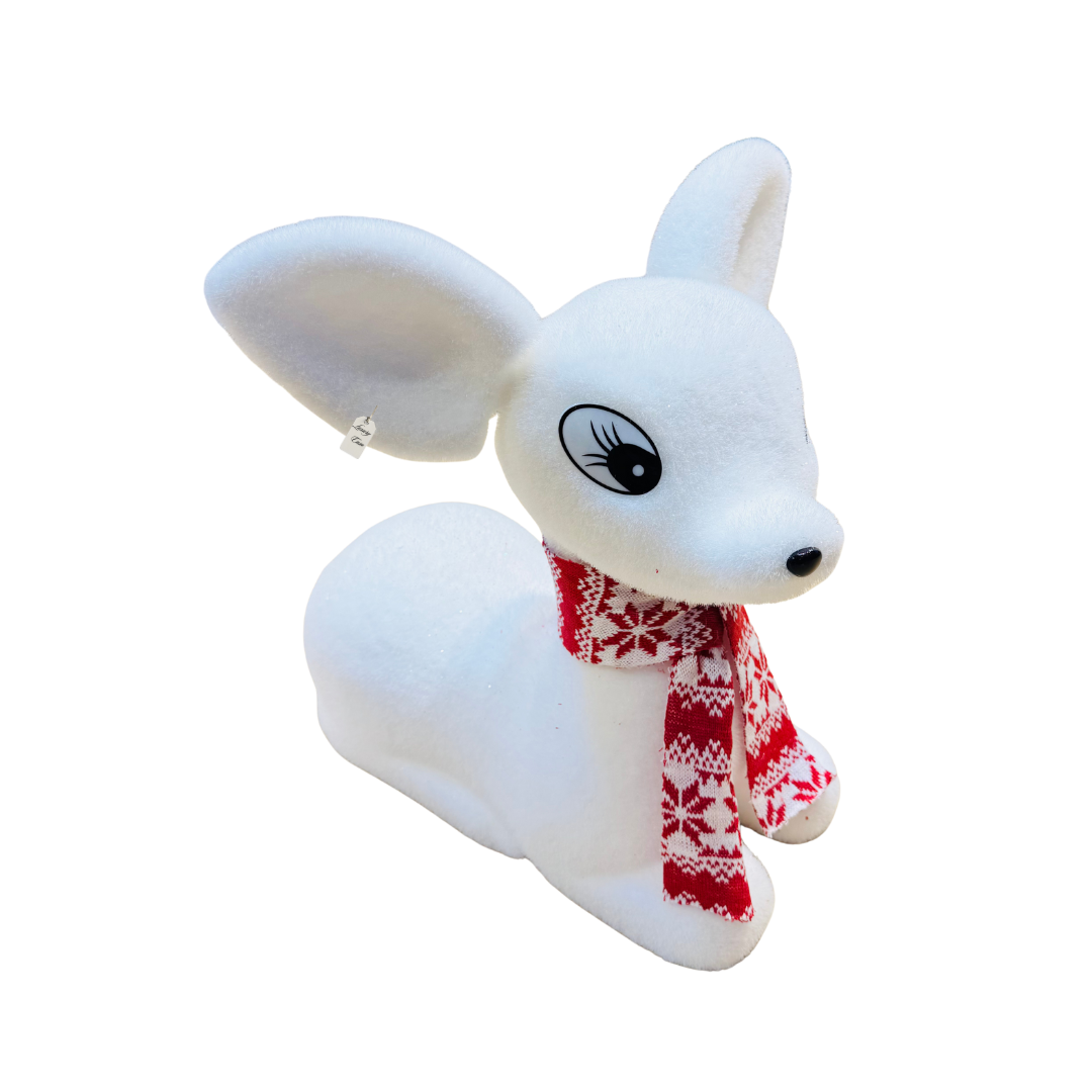 Reindeer Sitting with Scarf Luxury Casa