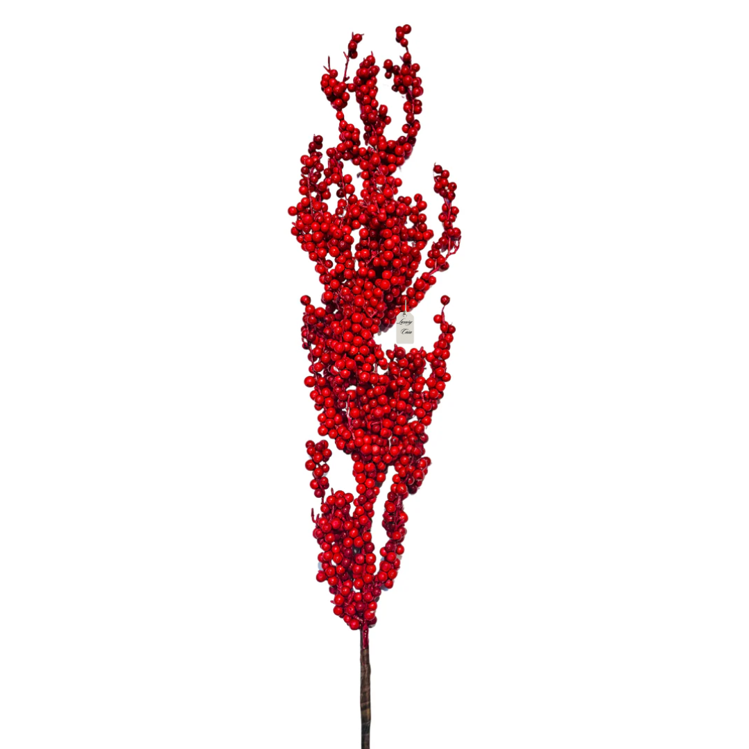 Christmas Red Berry Stem Decoration Luxury Casa