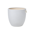 Speckled Stone Round Planter – Modern Decorative Pot - Medium Luxury Casa