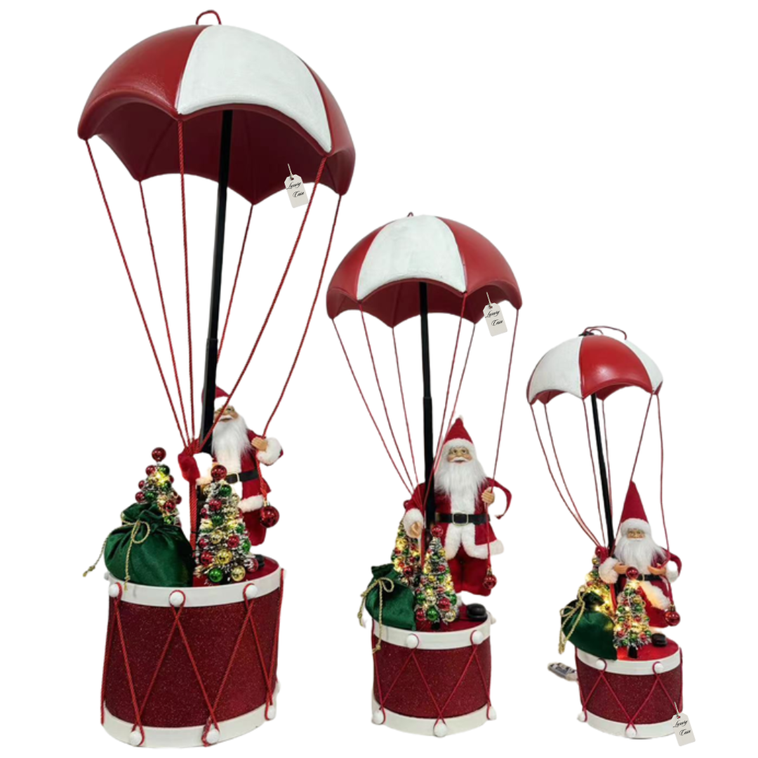 Santa Parachute White Drum Decoration Luxury Casa