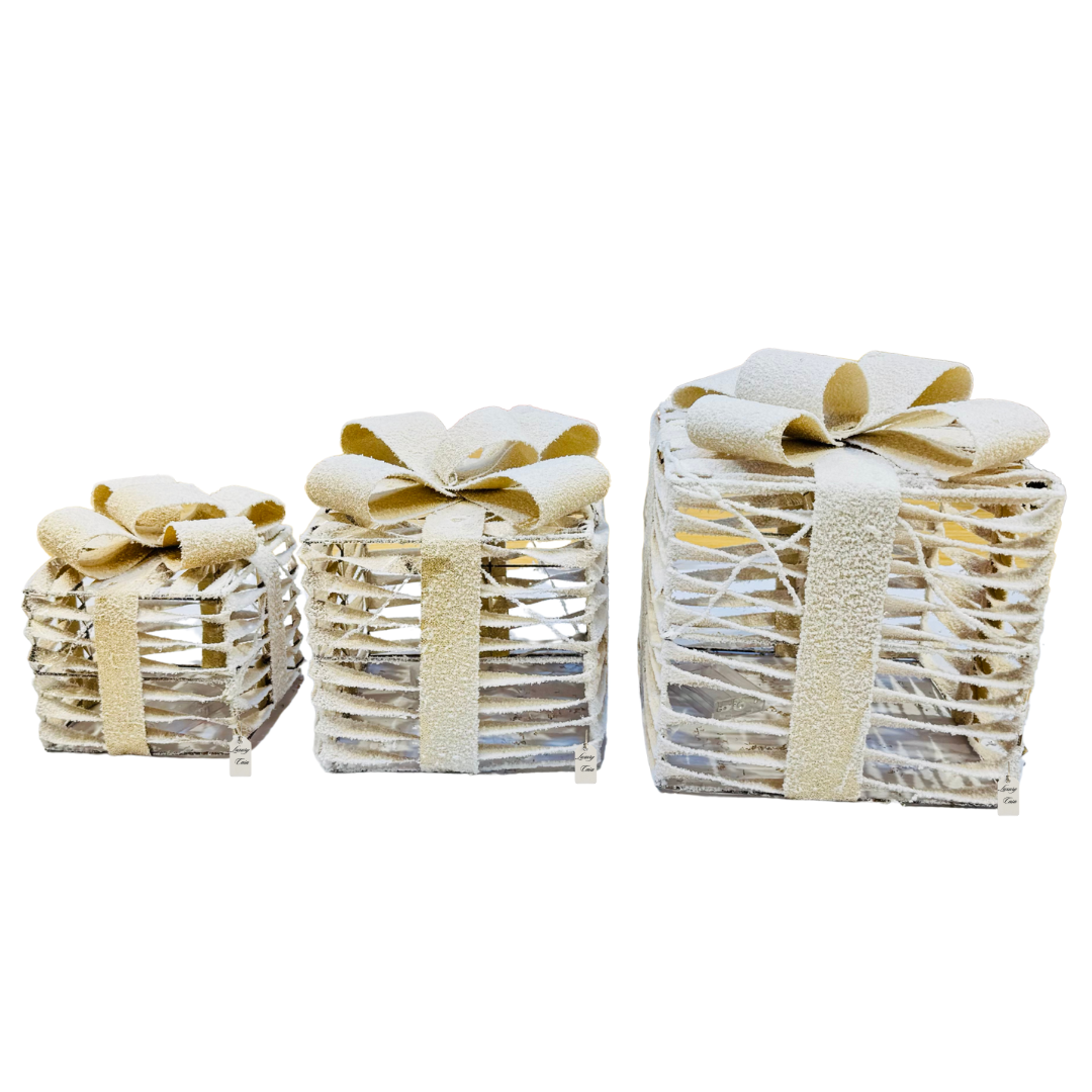 Silver Frost LED Gift Box Set Luxury Casa