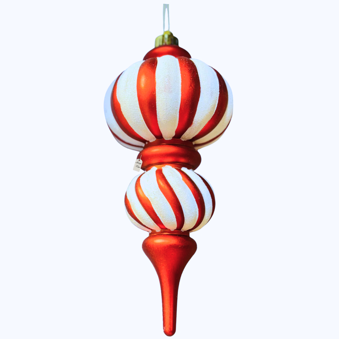 Christmas Striped Drop Candy Ornament Luxury Casa