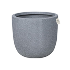 Vertical Ribbed Stone Planter – Modern Decorative Pot - Medium Luxury Casa