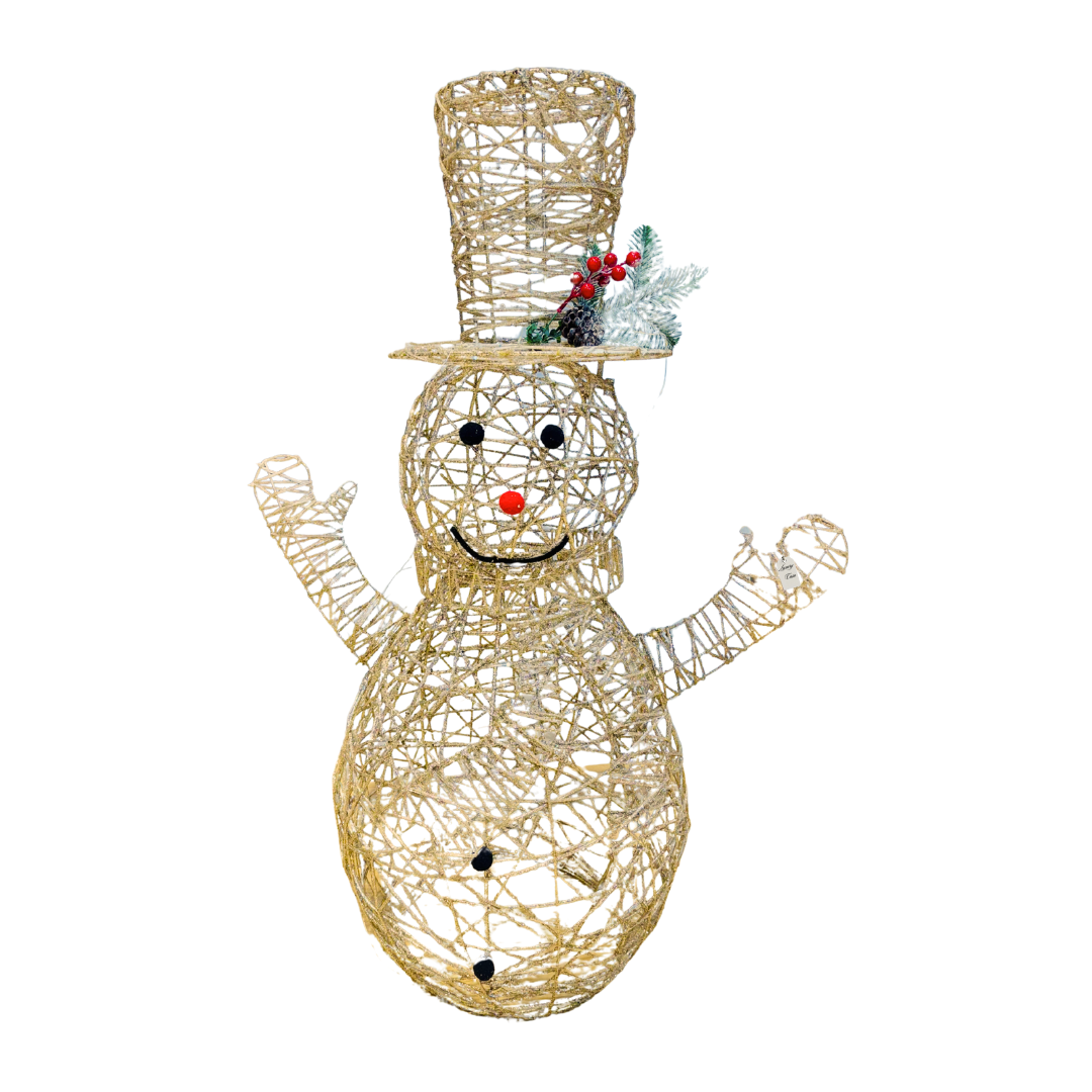 Golden Rattan Snowman Luxury Casa