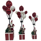 Santa Claus with Balloons on Gift Box Christmas Decoration Luxury Casa