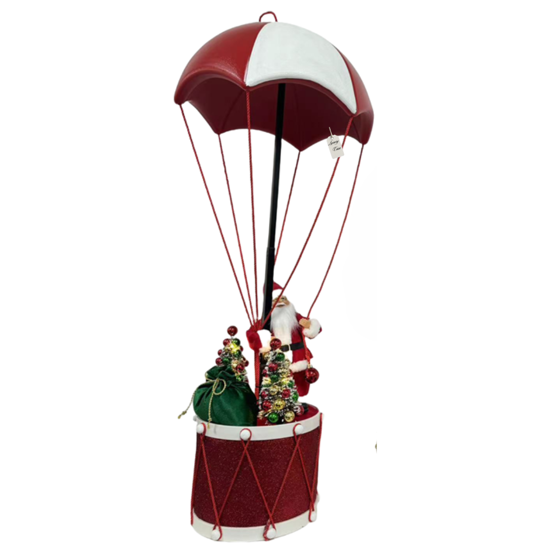Santa Parachute White Drum Decoration Luxury Casa