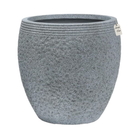 Textured Stone Ribbed Planter – Modern Decorative Pot - Large Luxury Casa