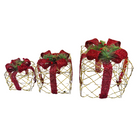 Red Bow LED Gift Box Set Luxury Casa