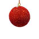 Red Glitter Christmas Baubles Luxury Casa