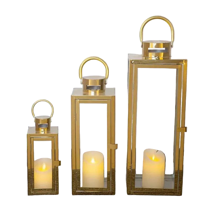 standard stainless steel lantern 3 PCS SET Luxury Casa