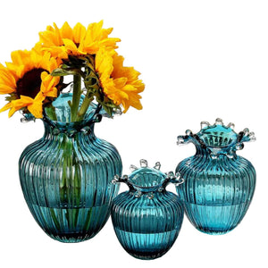 Royal blue vase set of 3 pcs