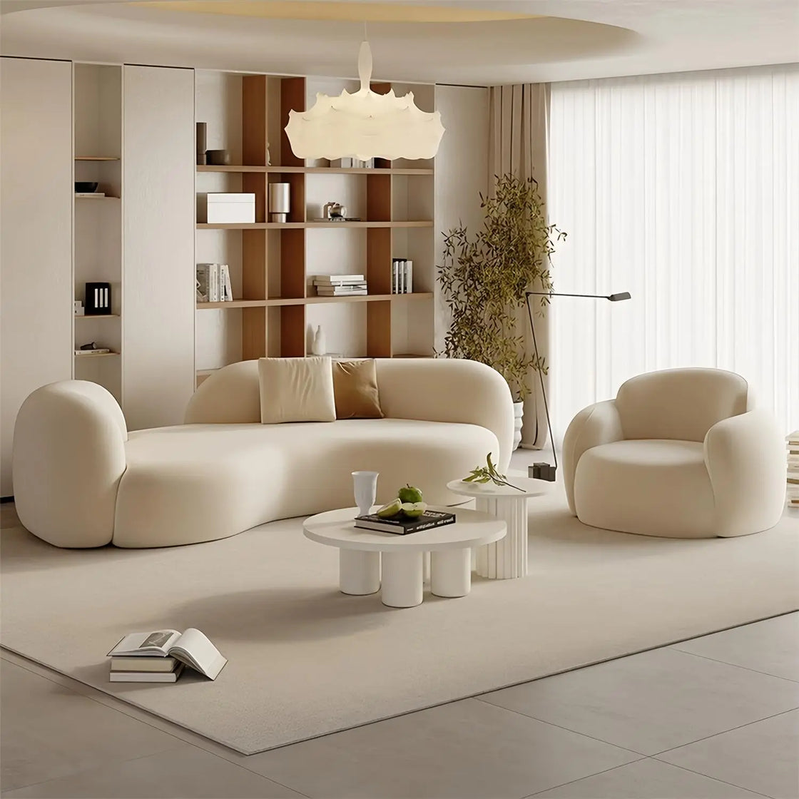 Modern Curved Sofa Set Luxury Casa