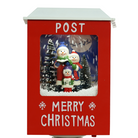 Christmas Musical Snowman Table Mailbox with Snowfall Luxury Casa