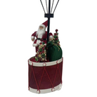 Santa Claus with Balloons on Drum Christmas Décor Luxury Casa