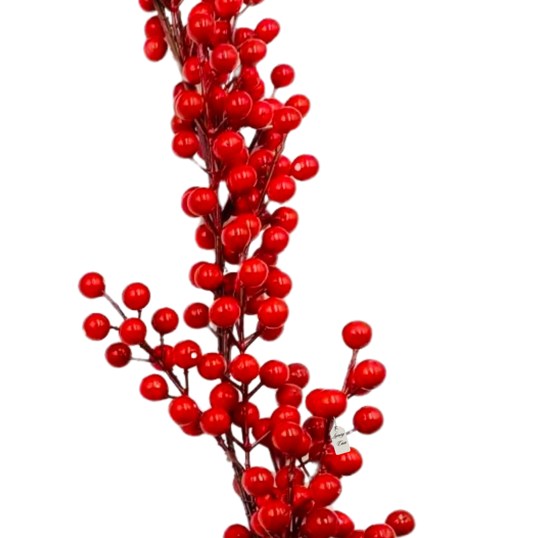Vibrant Red Berry Christmas Garland Luxury Casa