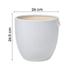 Speckled Stone Round Planter – Modern Decorative Pot - Medium Luxury Casa