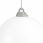 White Christmas Bauble Ornament – 40 cm (Glossy Shatterproof Extra-Large Decoration) Luxury Casa