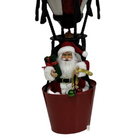 Santa Hot Air Balloon LED Decoration – Red & White Design Luxury Casa