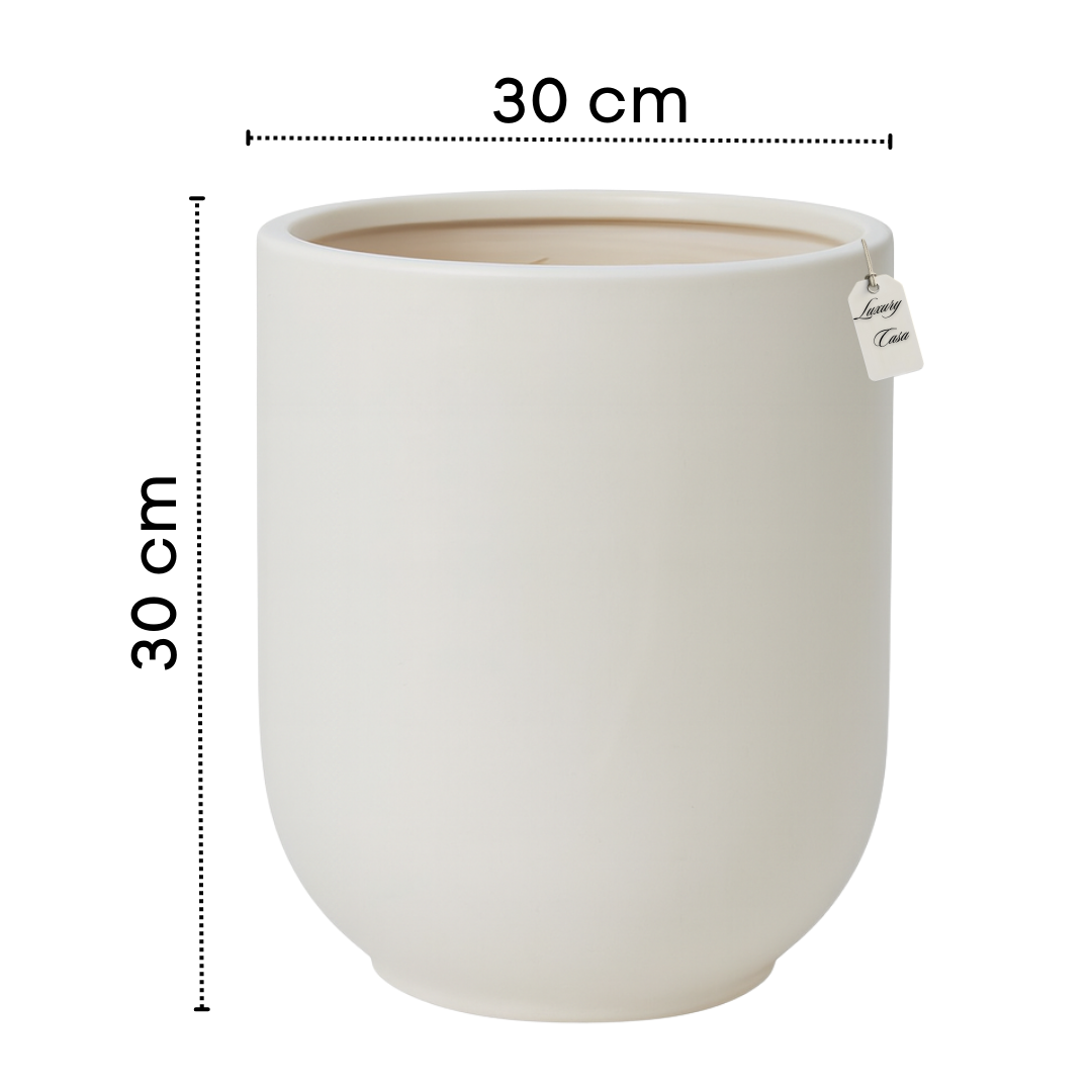 Minimalist Smooth Round Planter – Modern Decorative Pot - Large Luxury Casa