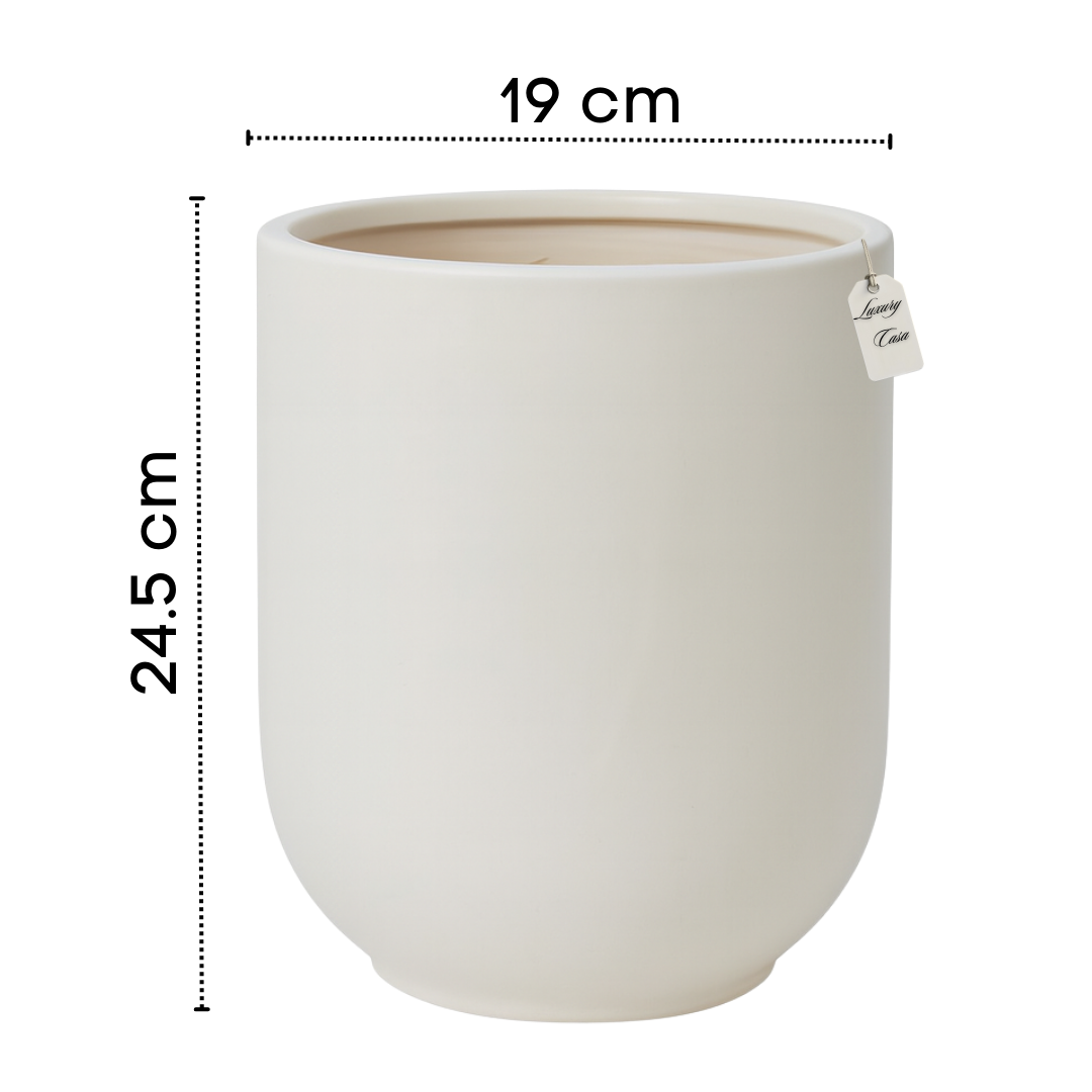 Minimalist Smooth Round Planter – Modern Decorative Pot - Small Luxury Casa