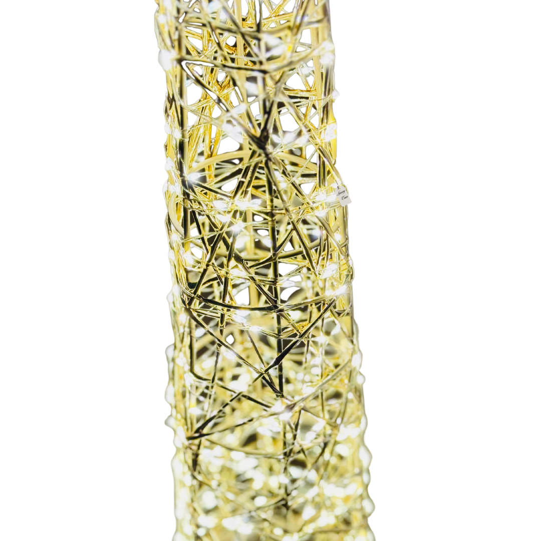 Golden Cone Tree Decoration Luxury Casa