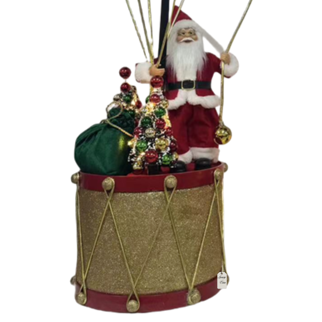Santa Parachute Drum Decoration Luxury Casa