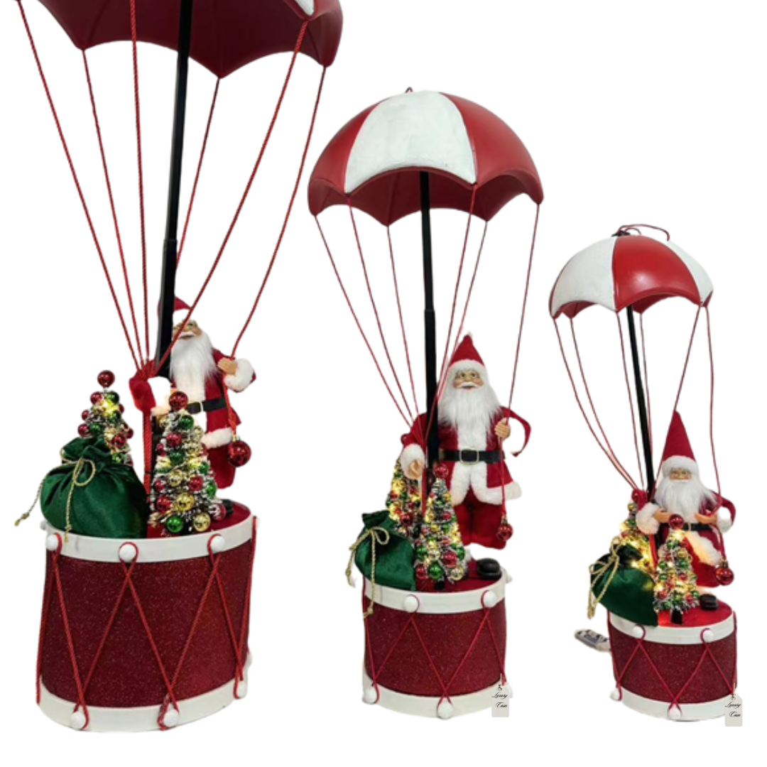 Santa Parachute White Drum Decoration Luxury Casa