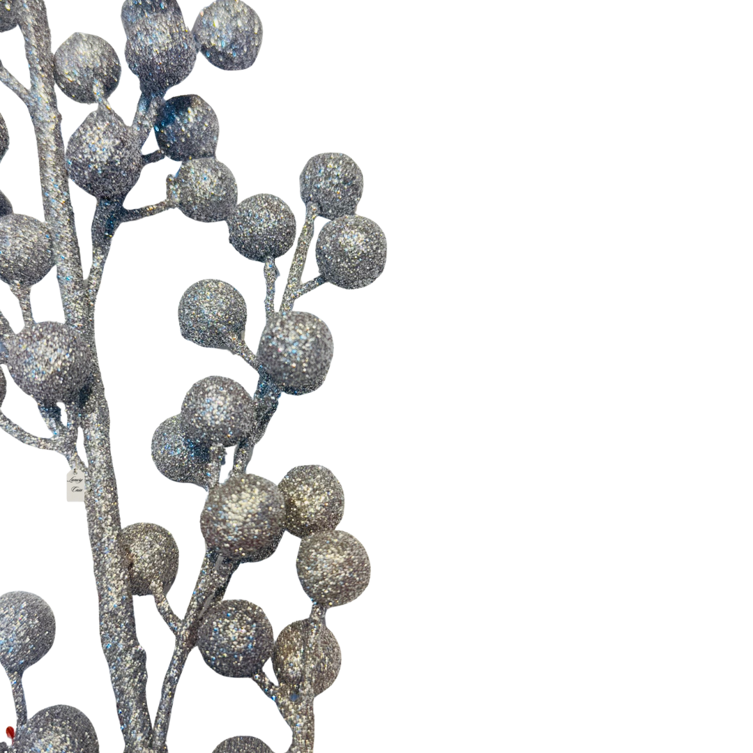 Christmas Silver Berry Stem Decoration Luxury Casa