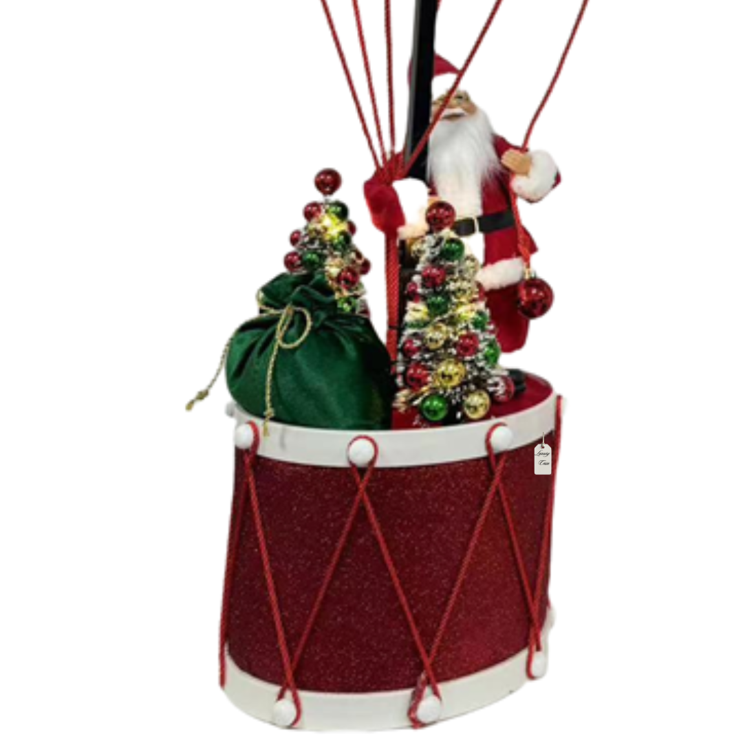 Santa Parachute White Drum Decoration Luxury Casa