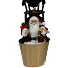 Santa Hot Air Balloon LED Decoration – Gold Glitter Design Luxury Casa