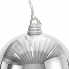 Silver Christmas Bauble Ornament – 50 cm (Glossy Shatterproof XXL Decoration) Luxury Casa