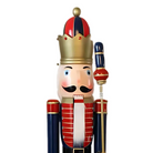 Classic Wooden Christmas Nutcracker King with Staff Luxury Casa