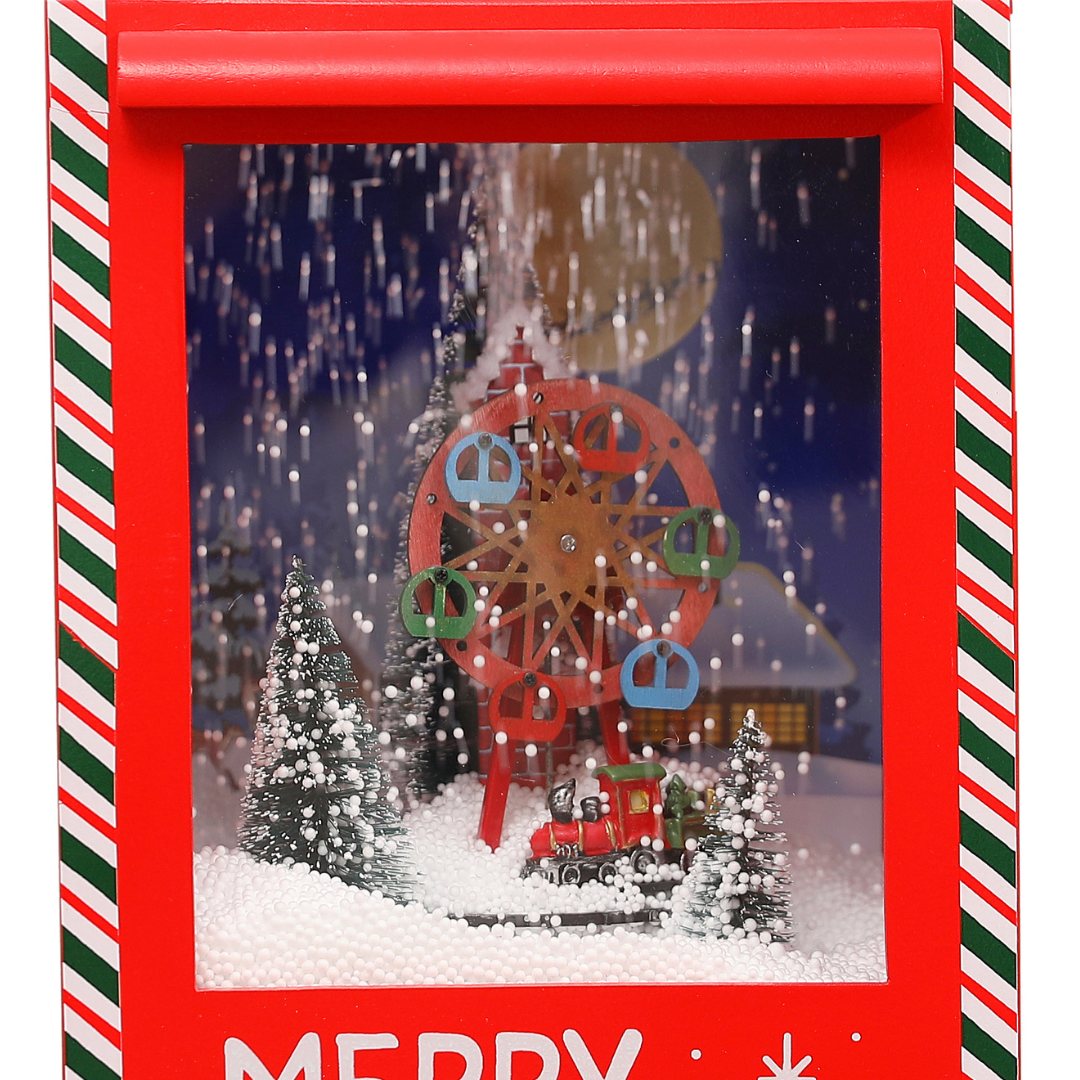 Christmas Musical Mailbox with Snowfall Luxury Casa