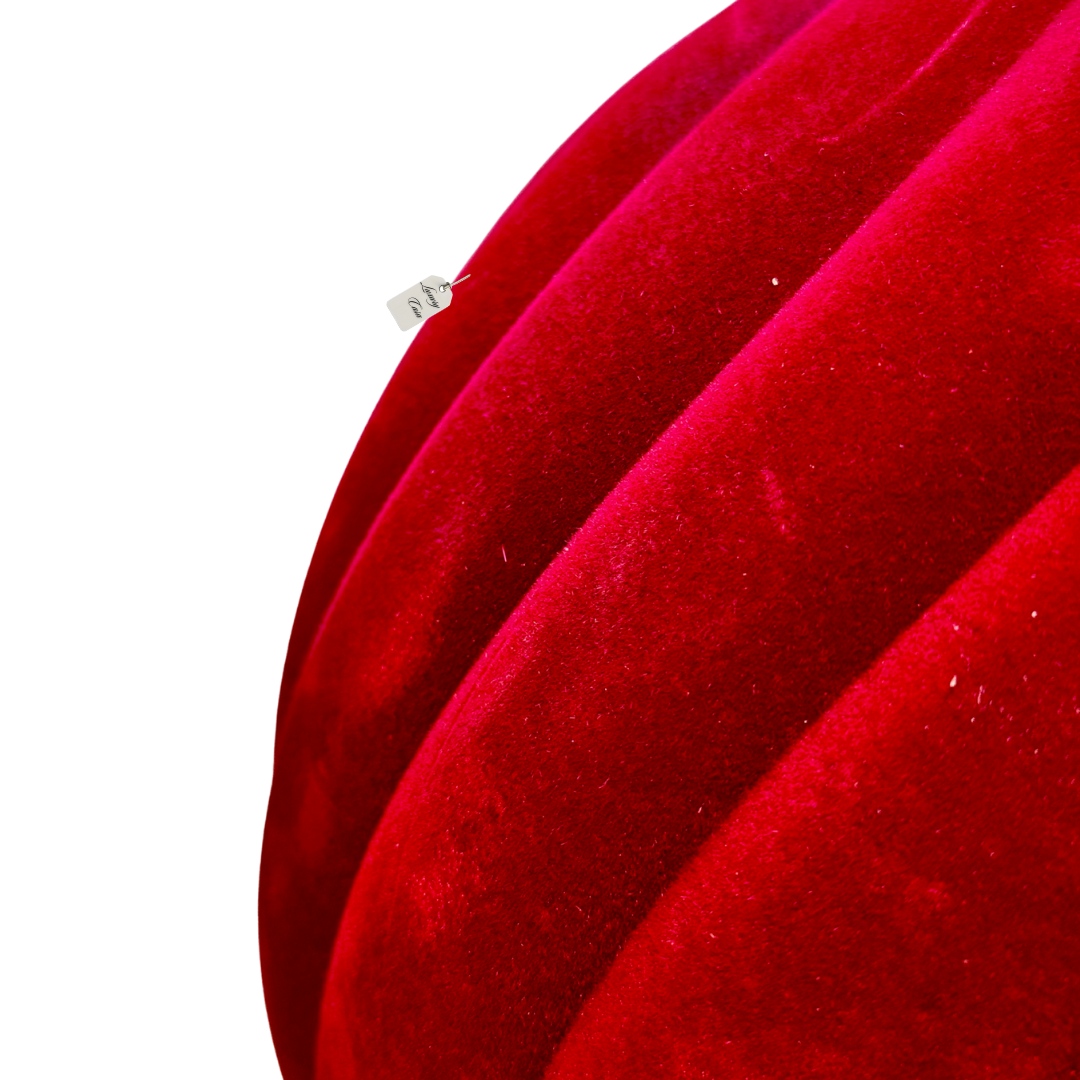 Red Velvet Christmas Baubles Luxury Casa