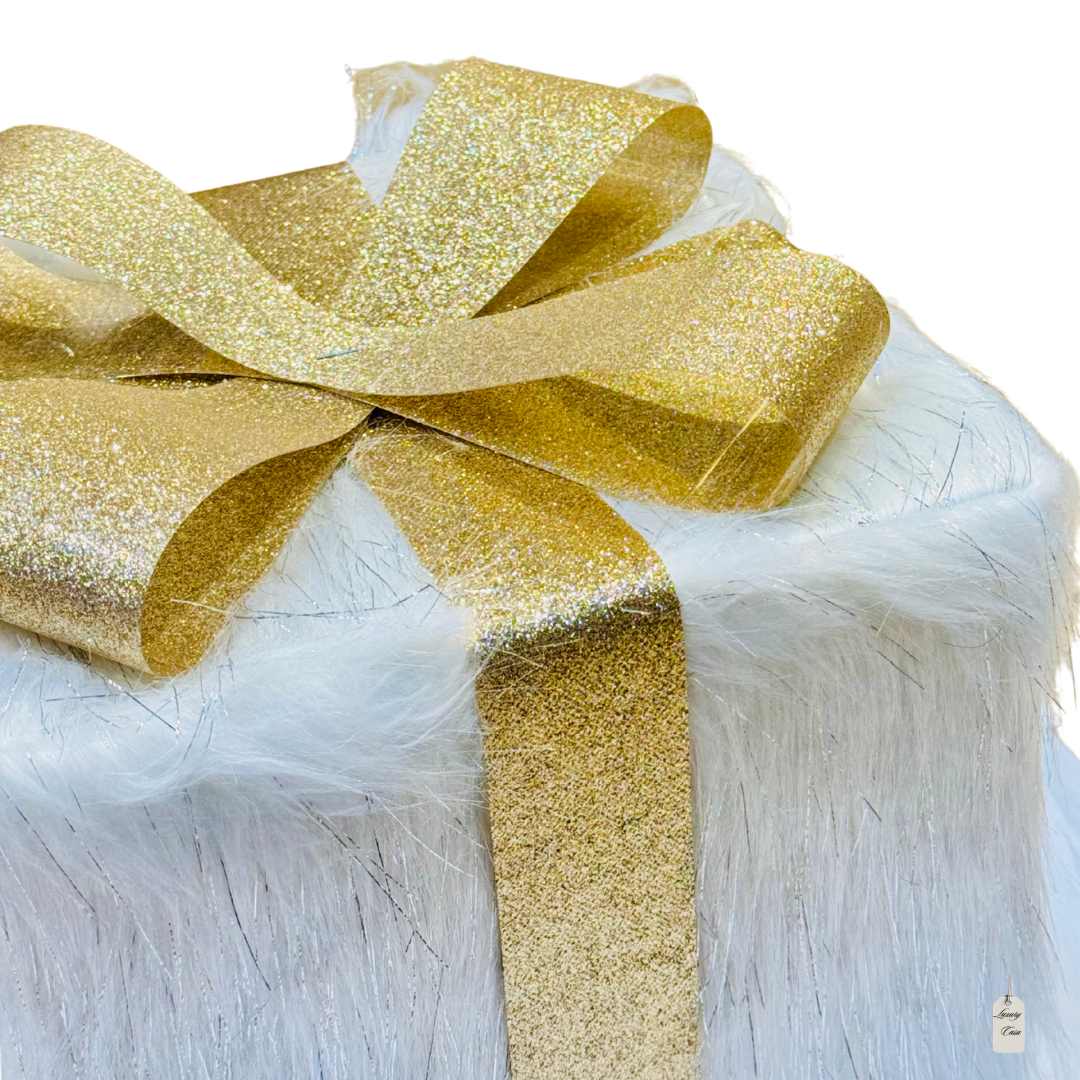 Fur Wrapped LED Gift Box Set Luxury Casa
