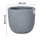 Vertical Ribbed Stone Planter – Modern Decorative Pot - Large Luxury Casa