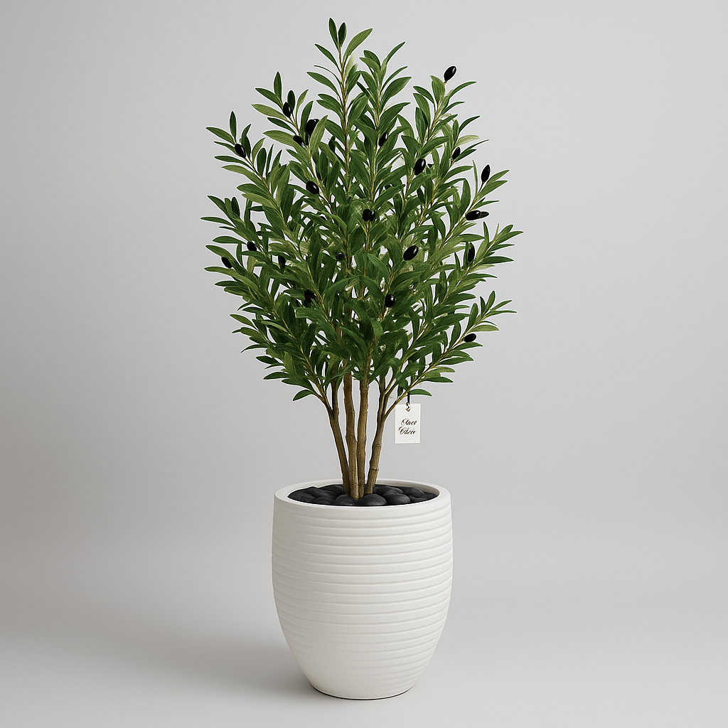 Artificial Olive Tree With Natural Wooden Trunk 160 cm Luxury Casa