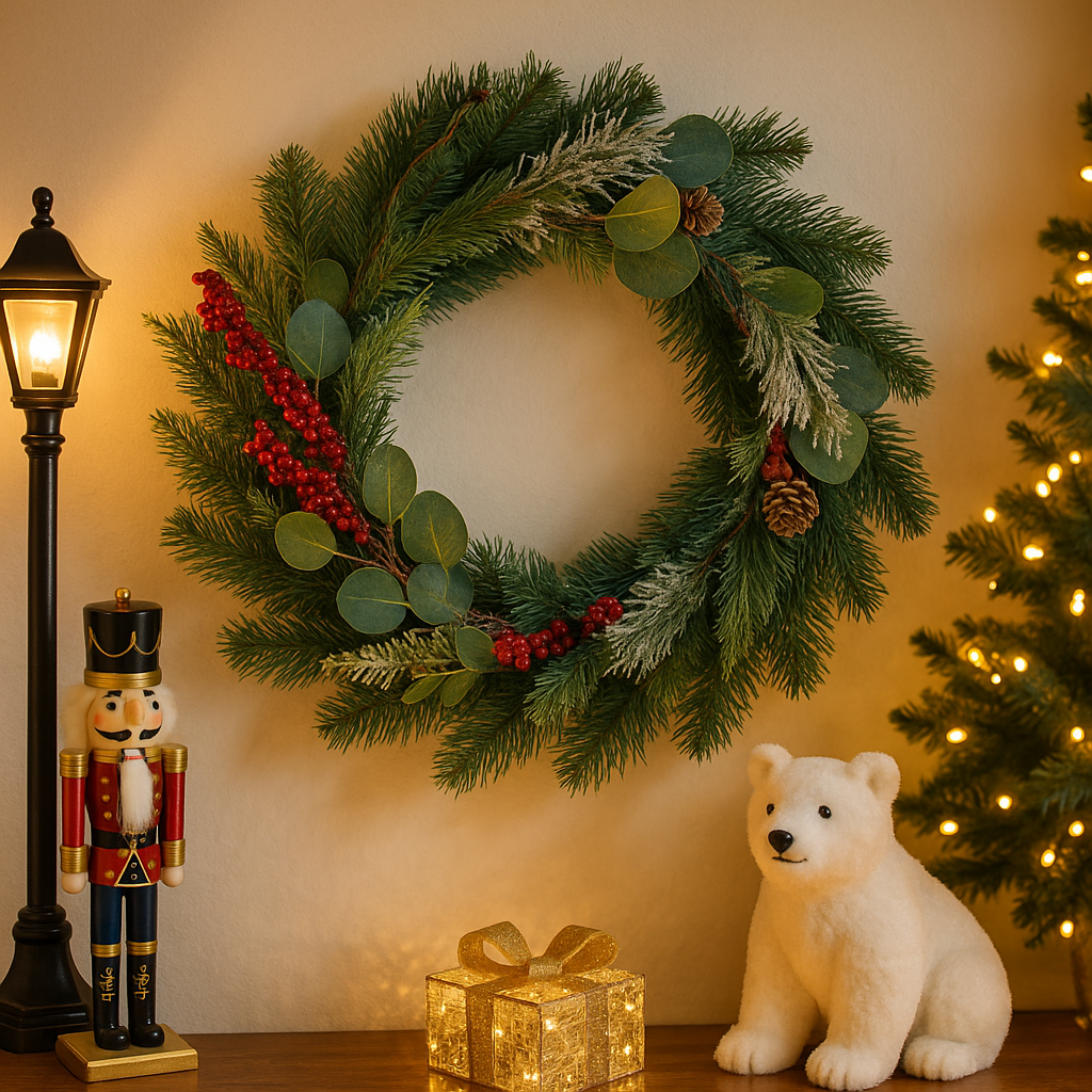 Frosted Pine & Berry Garland Luxury Casa